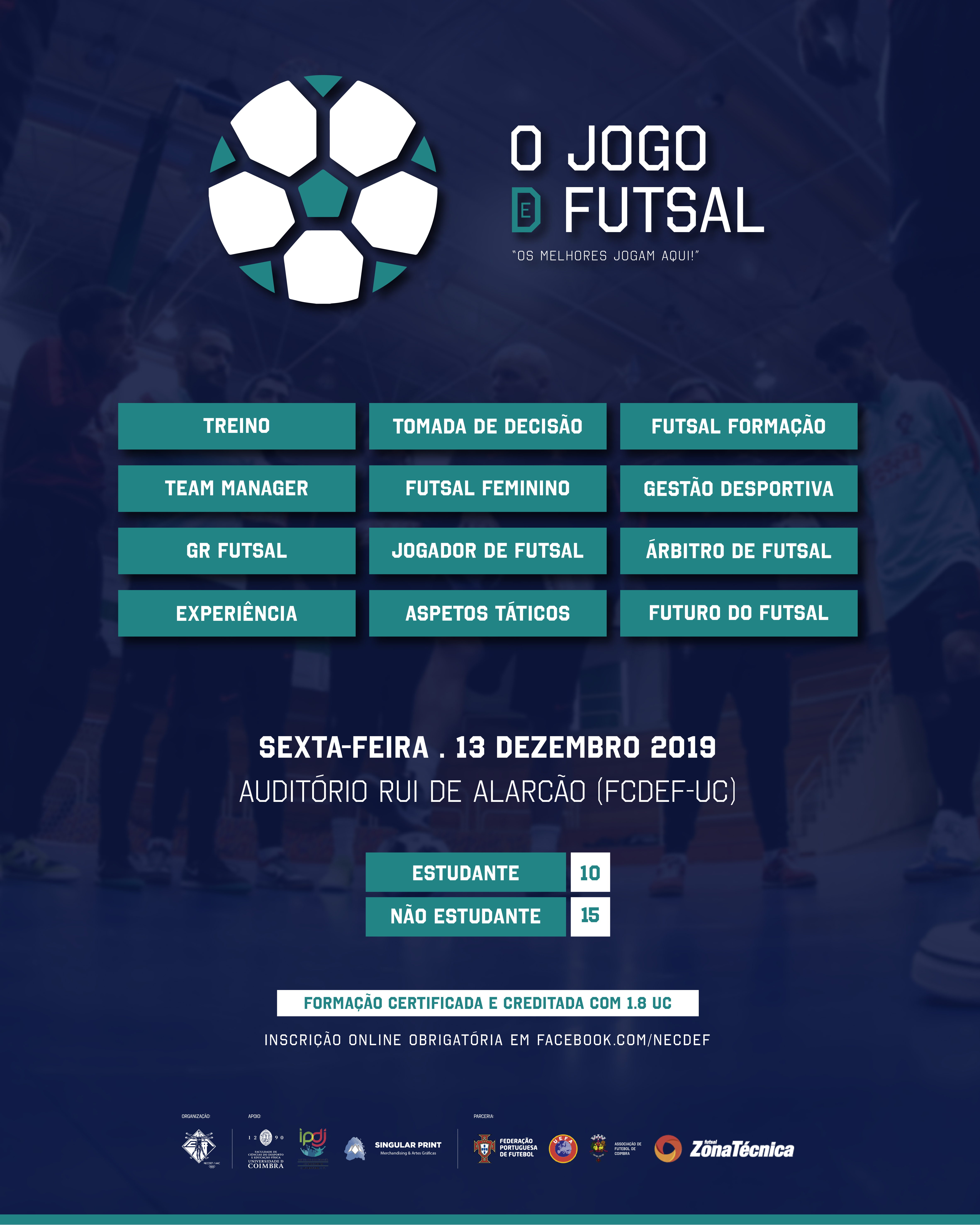 Seminário "O Jogo de Futsal" é já dia 13 de dezembro - inscrições abertas